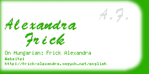 alexandra frick business card